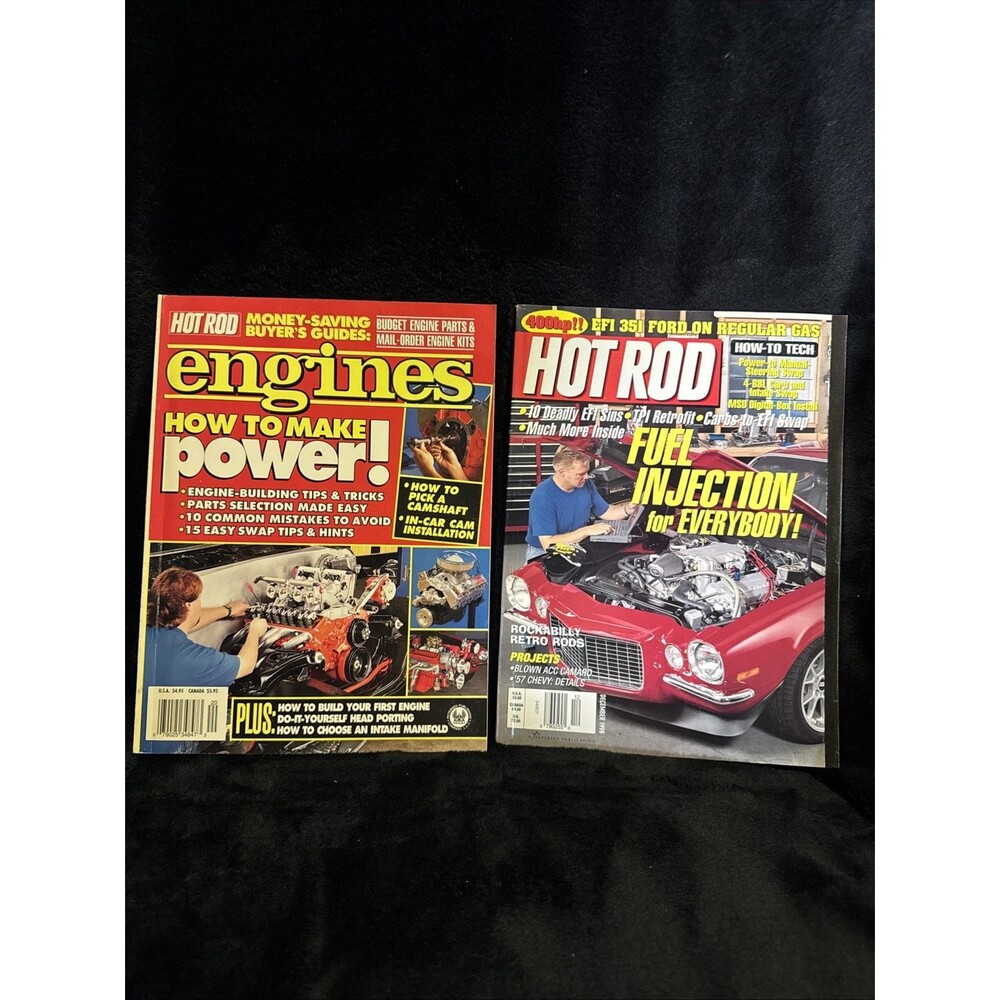 Vintage December 1998 Hot Rod Engines Magazines Rockabilly Retro Camaro Chevy